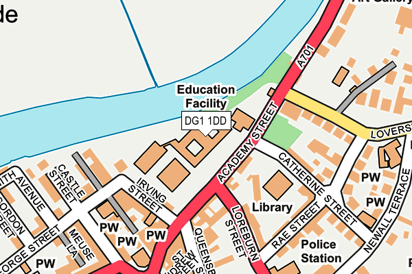 DG1 1DD map - OS OpenMap – Local (Ordnance Survey)