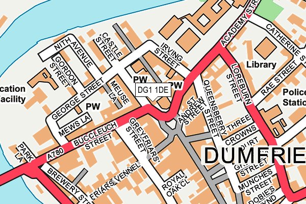 DG1 1DE map - OS OpenMap – Local (Ordnance Survey)