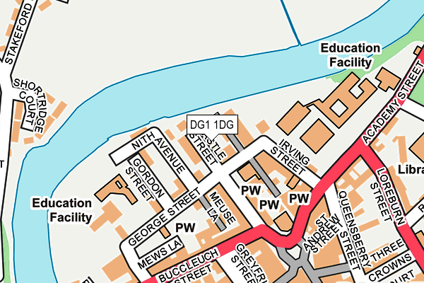 DG1 1DG map - OS OpenMap – Local (Ordnance Survey)