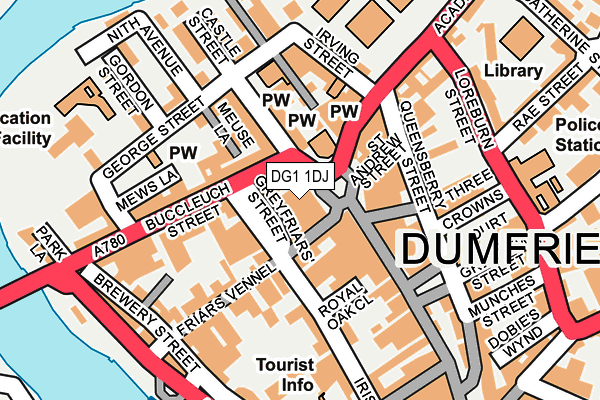 DG1 1DJ map - OS OpenMap – Local (Ordnance Survey)