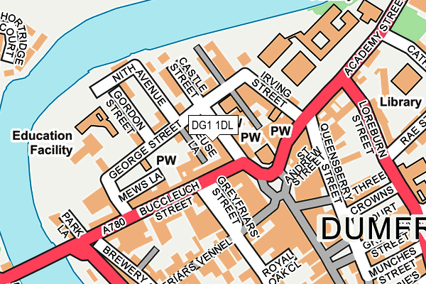 DG1 1DL map - OS OpenMap – Local (Ordnance Survey)