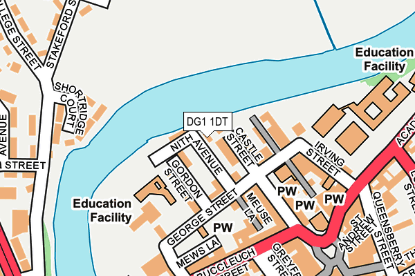 DG1 1DT map - OS OpenMap – Local (Ordnance Survey)