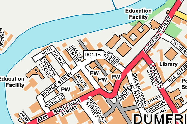 DG1 1EJ map - OS OpenMap – Local (Ordnance Survey)