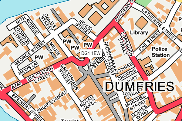 DG1 1EW map - OS OpenMap – Local (Ordnance Survey)