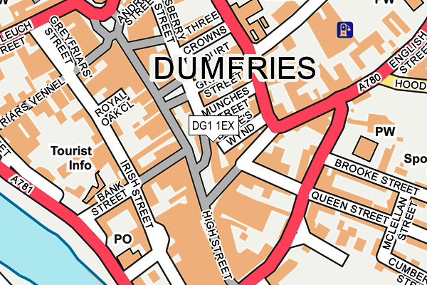 DG1 1EX map - OS OpenMap – Local (Ordnance Survey)