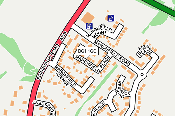 DG1 1GQ map - OS OpenMap – Local (Ordnance Survey)