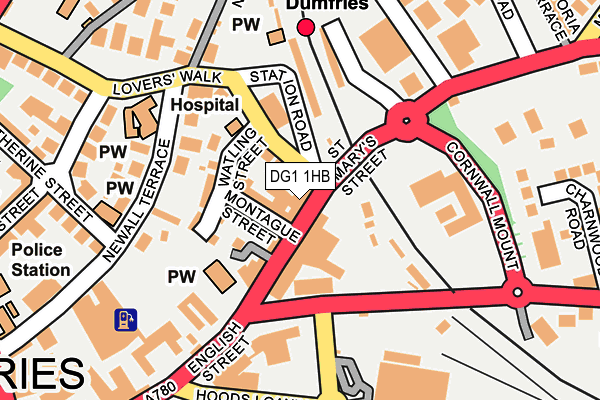 DG1 1HB map - OS OpenMap – Local (Ordnance Survey)