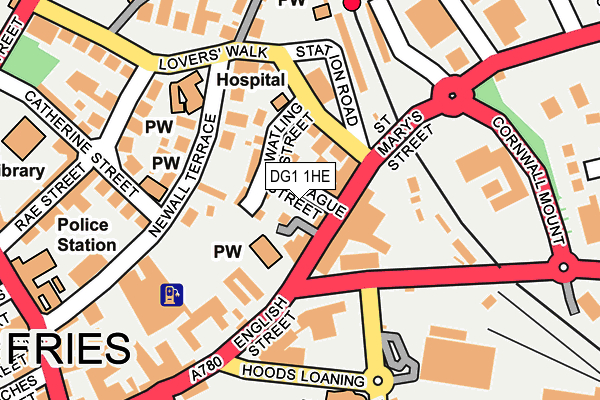DG1 1HE map - OS OpenMap – Local (Ordnance Survey)
