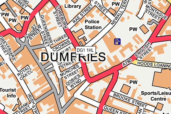 DG1 1HL map - OS OpenMap – Local (Ordnance Survey)