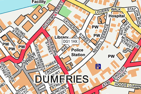 DG1 1HX map - OS OpenMap – Local (Ordnance Survey)