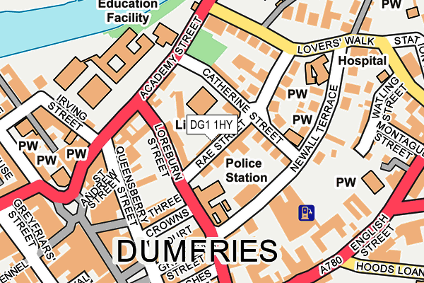 DG1 1HY map - OS OpenMap – Local (Ordnance Survey)