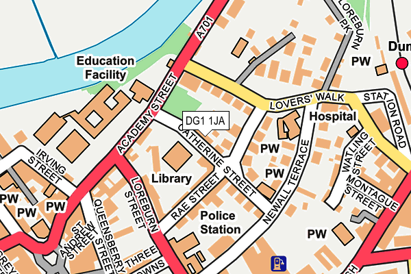 DG1 1JA map - OS OpenMap – Local (Ordnance Survey)