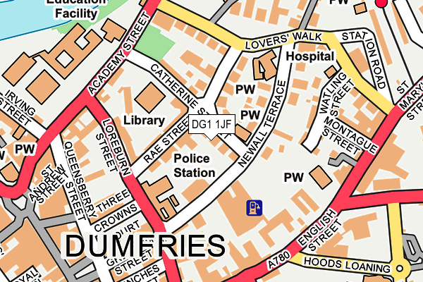 DG1 1JF map - OS OpenMap – Local (Ordnance Survey)