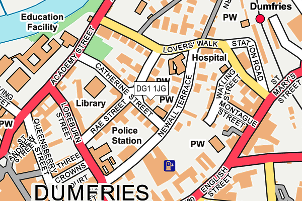 DG1 1JG map - OS OpenMap – Local (Ordnance Survey)