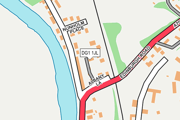 DG1 1JL map - OS OpenMap – Local (Ordnance Survey)