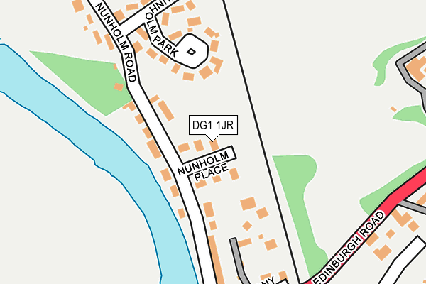 DG1 1JR map - OS OpenMap – Local (Ordnance Survey)