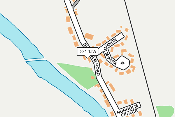 DG1 1JW map - OS OpenMap – Local (Ordnance Survey)