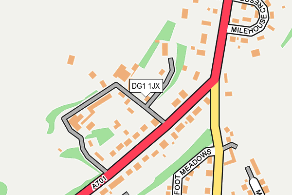 DG1 1JX map - OS OpenMap – Local (Ordnance Survey)
