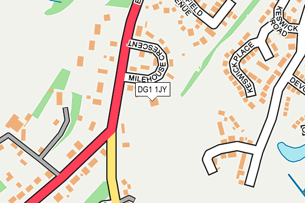 DG1 1JY map - OS OpenMap – Local (Ordnance Survey)