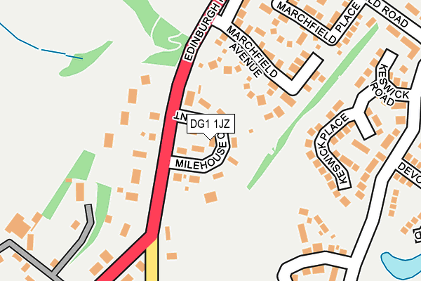 DG1 1JZ map - OS OpenMap – Local (Ordnance Survey)