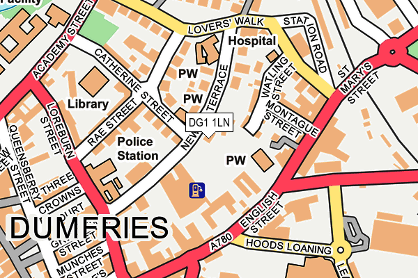 DG1 1LN map - OS OpenMap – Local (Ordnance Survey)