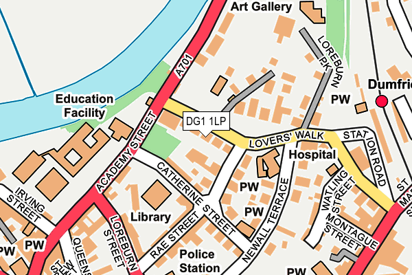 DG1 1LP map - OS OpenMap – Local (Ordnance Survey)