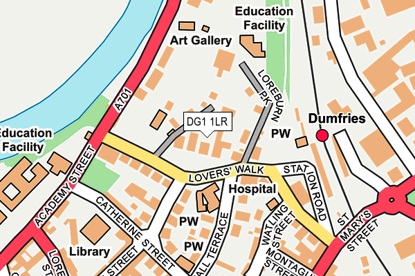 DG1 1LR map - OS OpenMap – Local (Ordnance Survey)