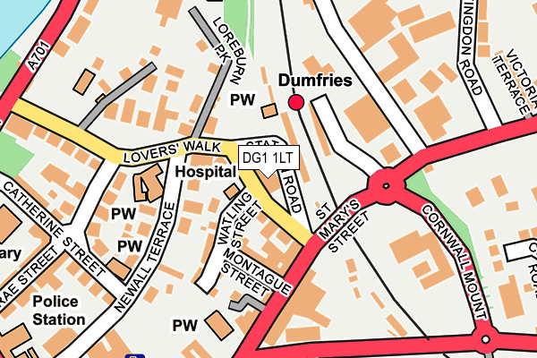 DG1 1LT map - OS OpenMap – Local (Ordnance Survey)