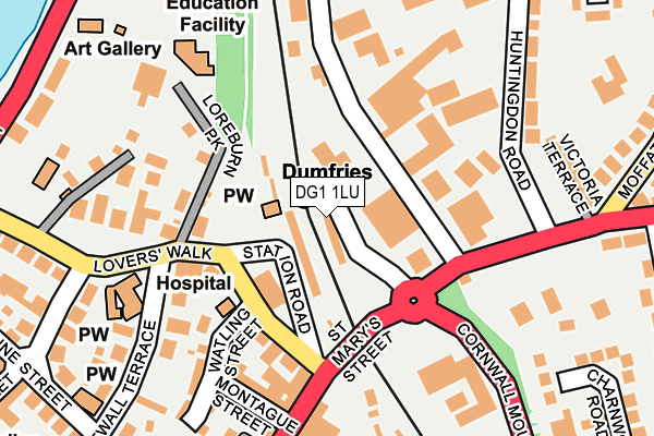 DG1 1LU map - OS OpenMap – Local (Ordnance Survey)