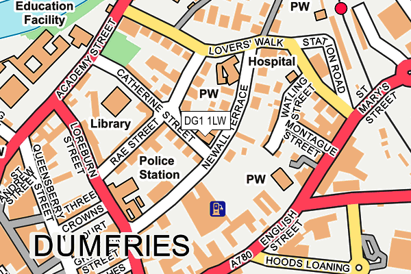 DG1 1LW map - OS OpenMap – Local (Ordnance Survey)