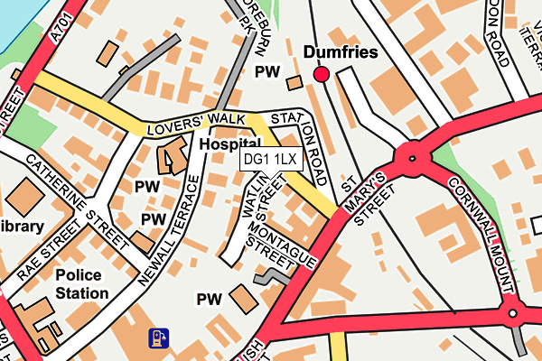 DG1 1LX map - OS OpenMap – Local (Ordnance Survey)