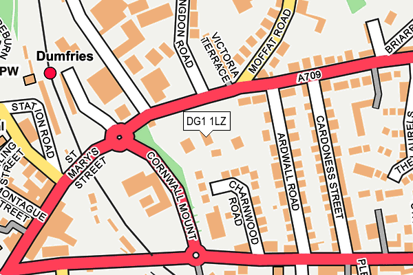 DG1 1LZ map - OS OpenMap – Local (Ordnance Survey)