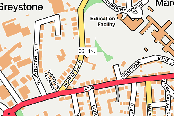 DG1 1NJ map - OS OpenMap – Local (Ordnance Survey)
