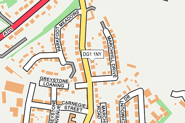 DG1 1NY map - OS OpenMap – Local (Ordnance Survey)