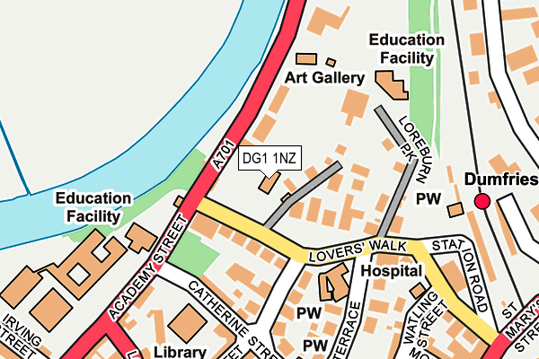 DG1 1NZ map - OS OpenMap – Local (Ordnance Survey)