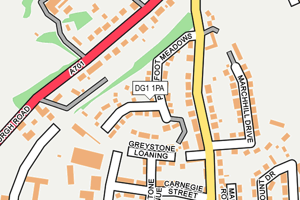 DG1 1PA map - OS OpenMap – Local (Ordnance Survey)