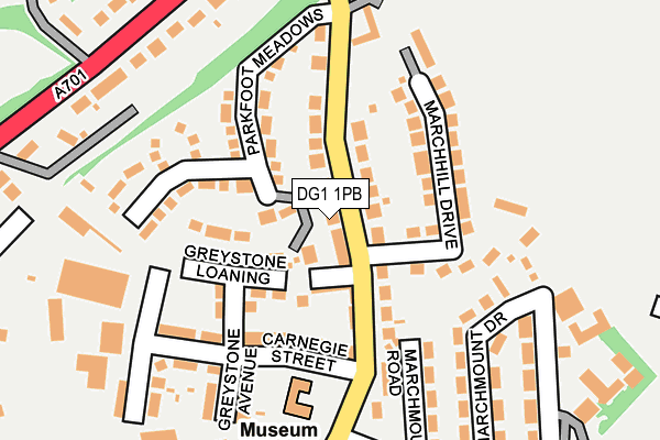 DG1 1PB map - OS OpenMap – Local (Ordnance Survey)
