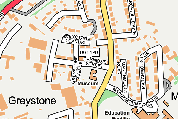 DG1 1PD map - OS OpenMap – Local (Ordnance Survey)