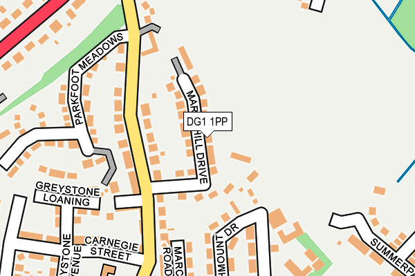 DG1 1PP map - OS OpenMap – Local (Ordnance Survey)