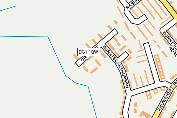 DG1 1QW map - OS OpenMap – Local (Ordnance Survey)