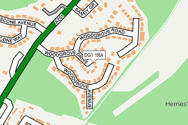 DG1 1RA map - OS OpenMap – Local (Ordnance Survey)