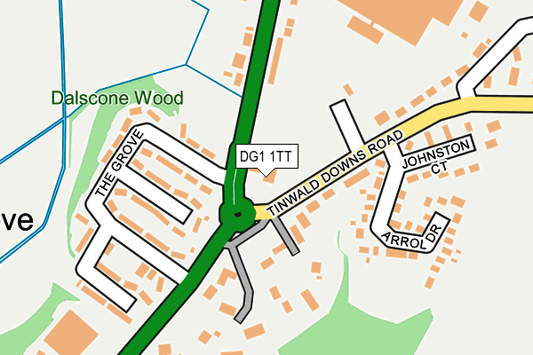 DG1 1TT map - OS OpenMap – Local (Ordnance Survey)