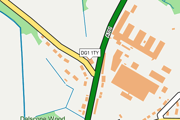 DG1 1TY map - OS OpenMap – Local (Ordnance Survey)