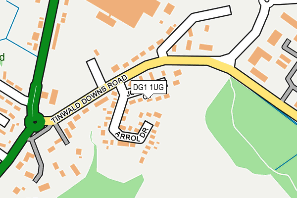 DG1 1UG map - OS OpenMap – Local (Ordnance Survey)