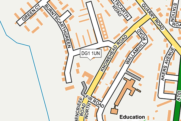 DG1 1UN map - OS OpenMap – Local (Ordnance Survey)