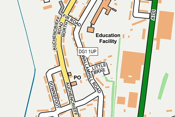DG1 1UP map - OS OpenMap – Local (Ordnance Survey)