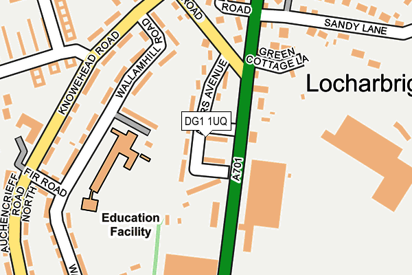 DG1 1UQ map - OS OpenMap – Local (Ordnance Survey)