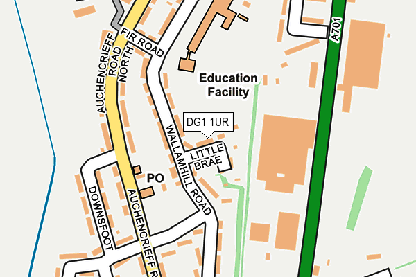 DG1 1UR map - OS OpenMap – Local (Ordnance Survey)