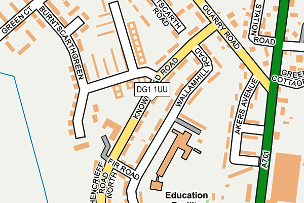 DG1 1UU map - OS OpenMap – Local (Ordnance Survey)