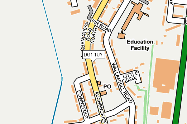 DG1 1UY map - OS OpenMap – Local (Ordnance Survey)